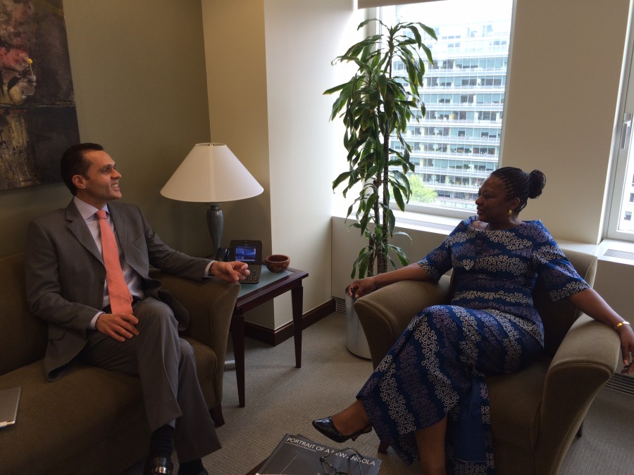 Foto 5. Renião com a ex-Ministra de Planejamento de Angola, Ana Dias Lourenço - atual Executive Director for Angola, Nigéria e Africa do Sul. (June 10th, 2015)